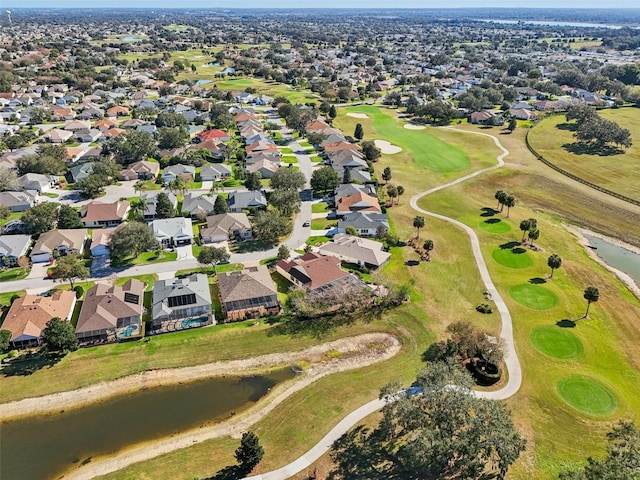 bird's eye view with a residential view and golf course view