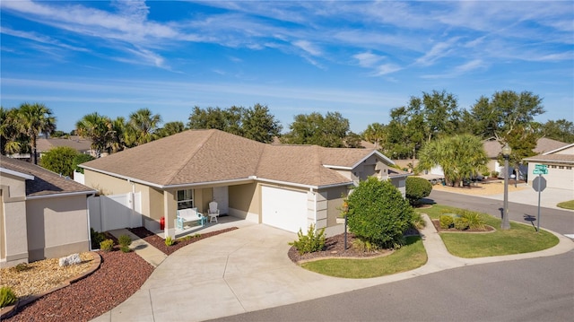 ranch-style house with a garage