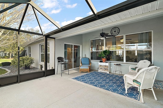 view of sunroom