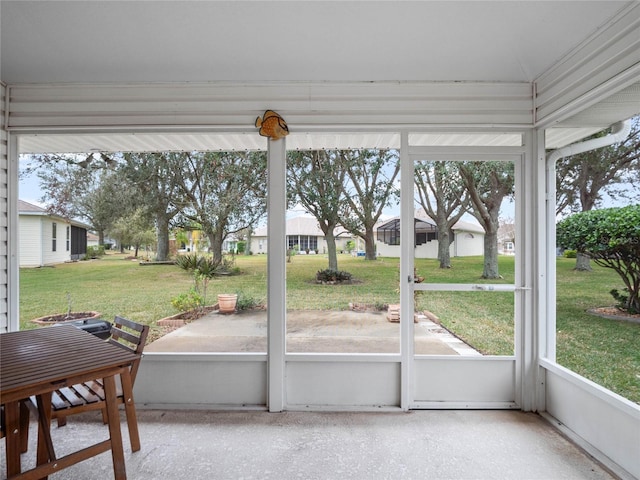 view of sunroom