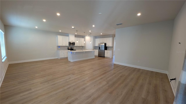 interior space featuring light wood-type flooring