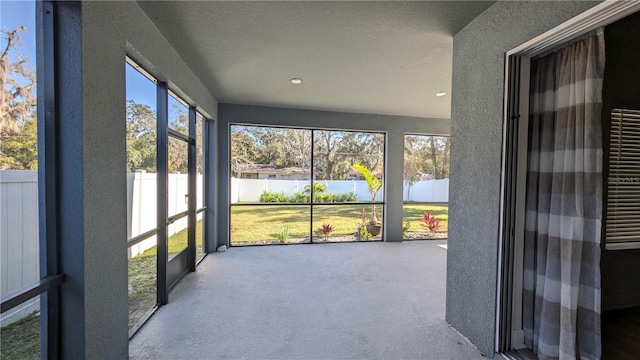 view of sunroom