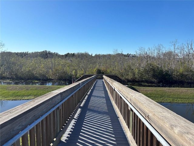 view of home's community featuring a water view