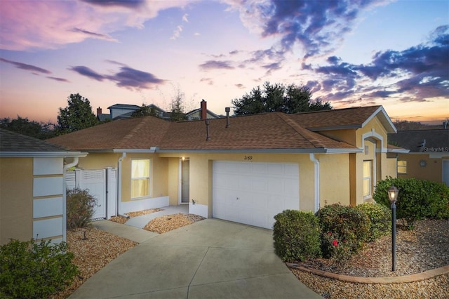 ranch-style house with a garage