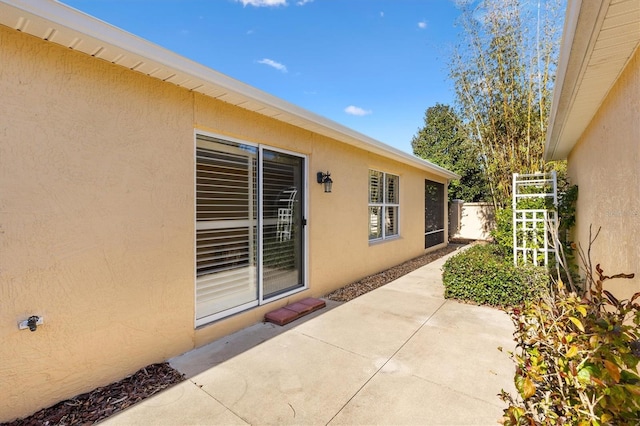 exterior space with a patio