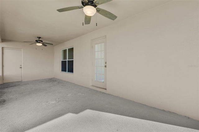 view of patio / terrace featuring ceiling fan