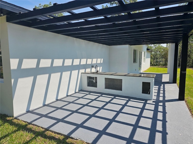 42200 Chinaberry St, Eustis, FL 32736 - view of patio / terrace featuring area for grilling and a pergola
