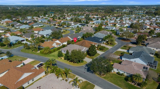 drone / aerial view with a residential view