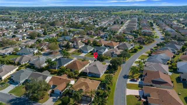 drone / aerial view with a residential view