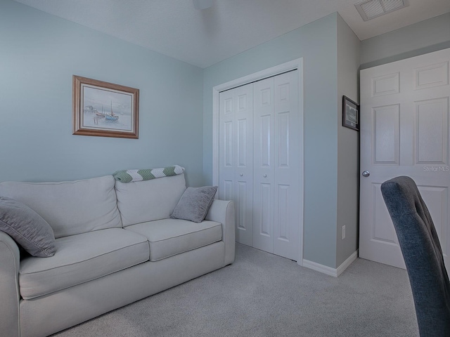 view of carpeted living room