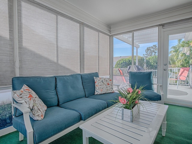 view of sunroom / solarium