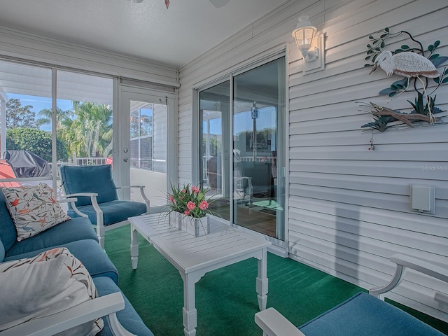 view of sunroom