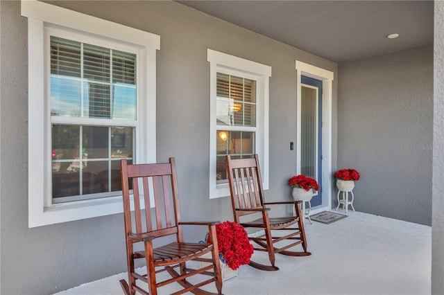 view of patio with covered porch