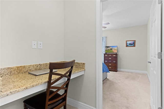 1741 Bonser Rd, Minneola, FL 34715 - dining space featuring light carpet and built in desk