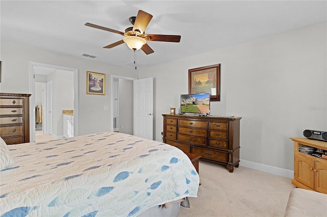 1741 Bonser Rd, Minneola, FL 34715 - bedroom with light carpet and ceiling fan