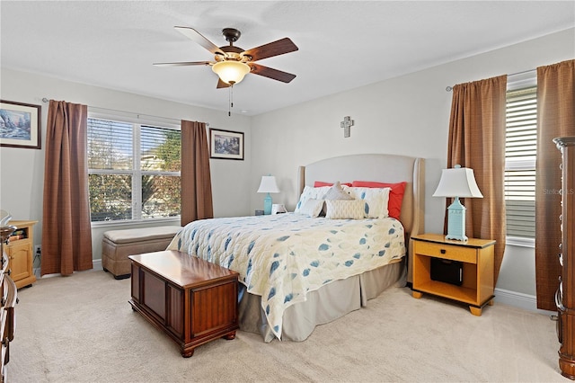 1741 Bonser Rd, Minneola, FL 34715 - bedroom with light carpet and a ceiling fan