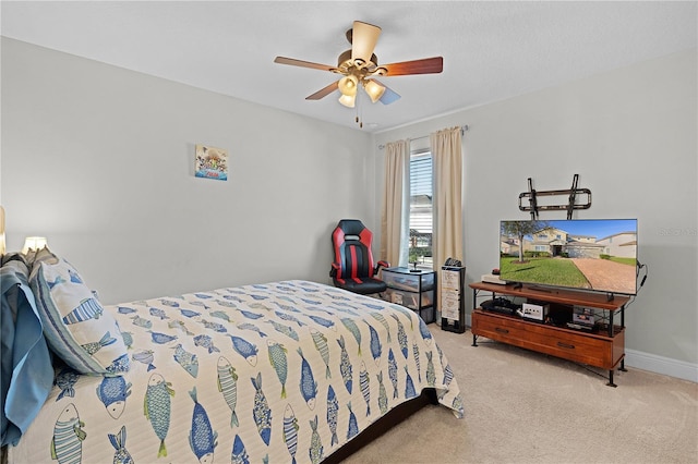 1741 Bonser Rd, Minneola, FL 34715 - carpeted bedroom featuring baseboards and a ceiling fan