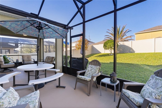 1741 Bonser Rd, Minneola, FL 34715 - sunroom / solarium featuring an outdoor living space