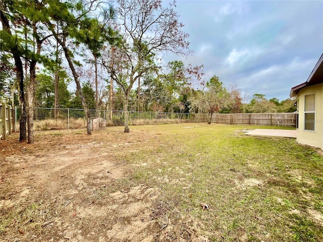 view of yard with a patio