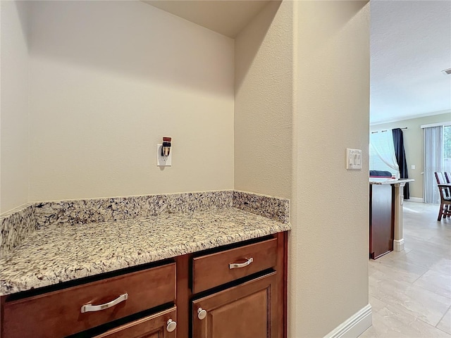 bathroom with crown molding