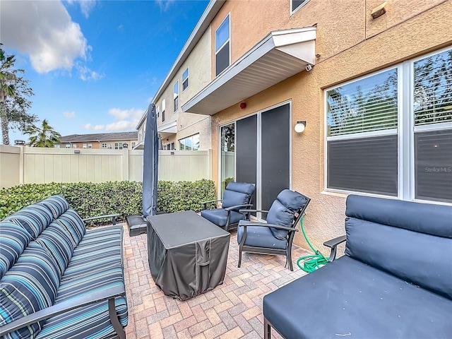 view of patio with outdoor lounge area