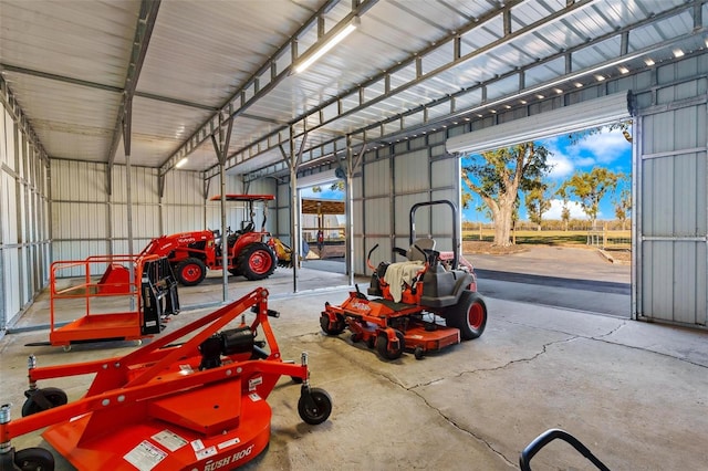 garage featuring a carport