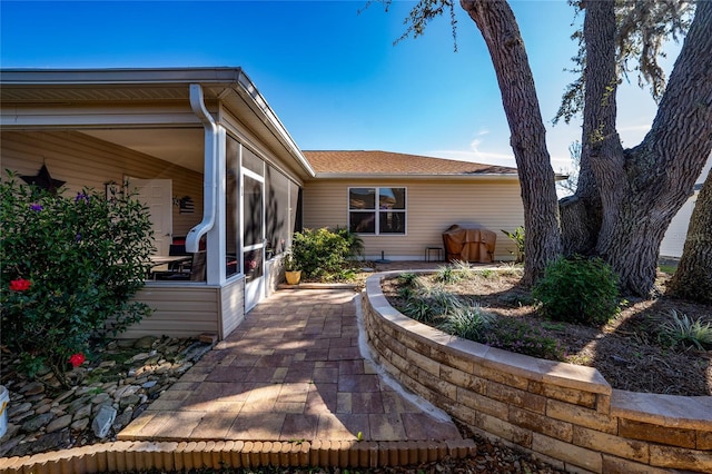 exterior space featuring a grill