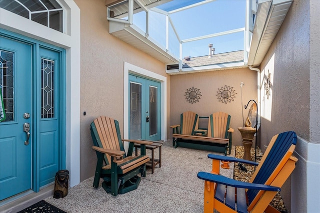 view of patio / terrace featuring french doors