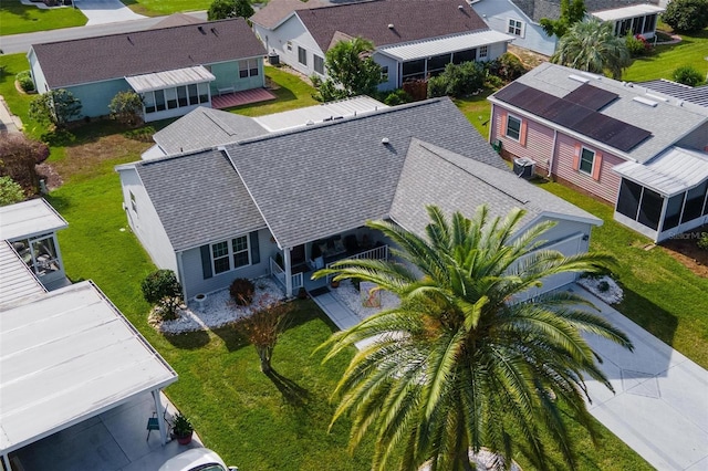 aerial view featuring a residential view