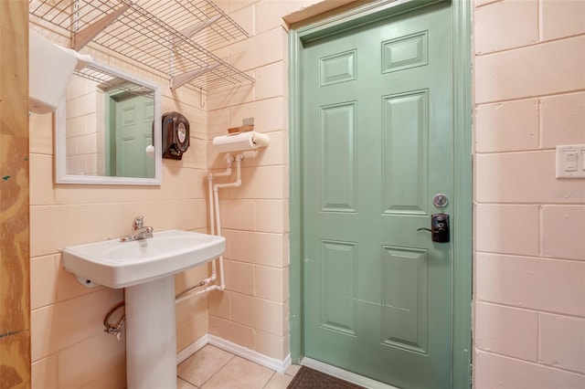 bathroom featuring tile patterned floors