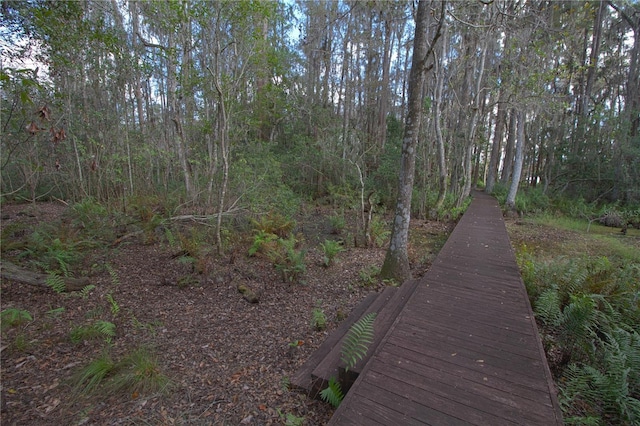 view of dock area