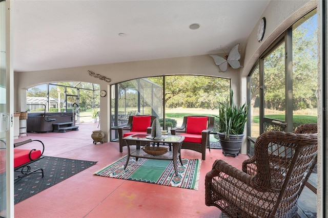 view of sunroom / solarium