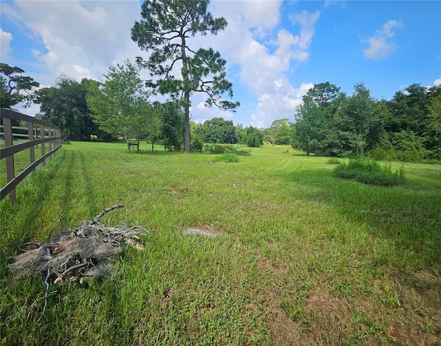 view of yard featuring a rural view