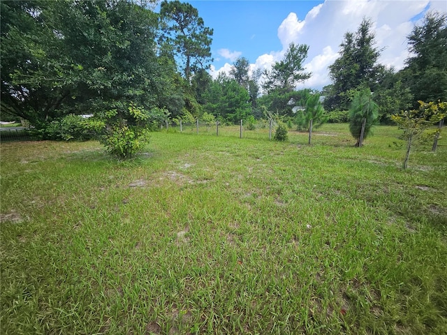 view of yard featuring a rural view