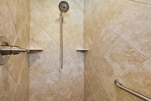 room details featuring tiled shower