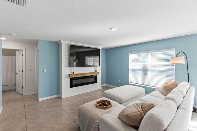 view of tiled living room