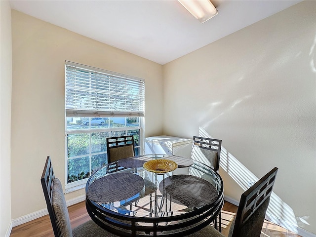 dining room featuring hardwood / wood-style flooring