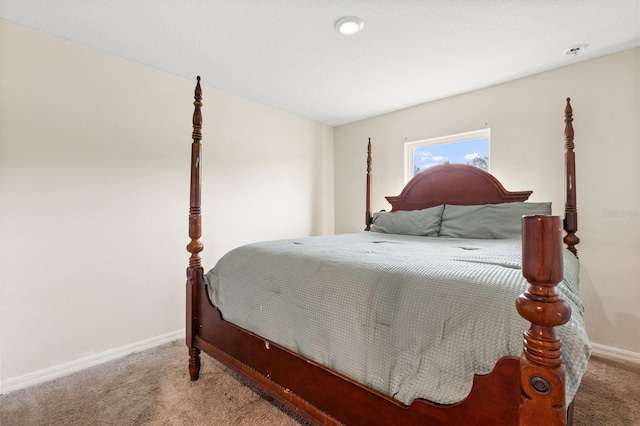 bedroom with carpet floors