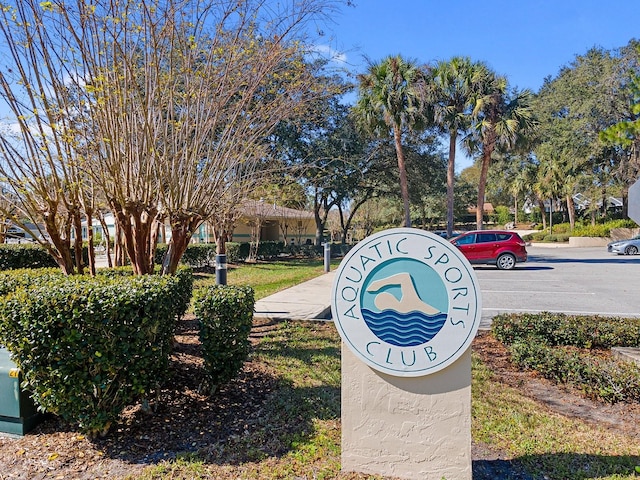 view of community sign