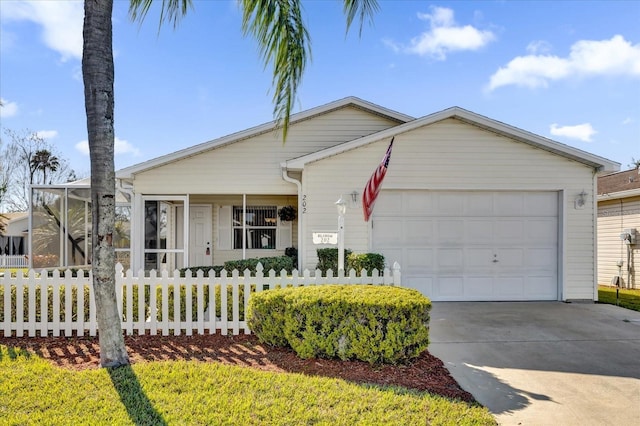 ranch-style house with a garage