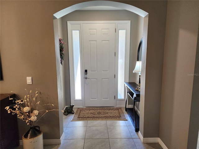 view of tiled entryway