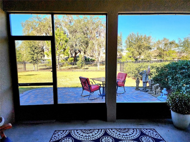 view of doorway to outside