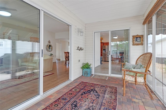 view of sunroom