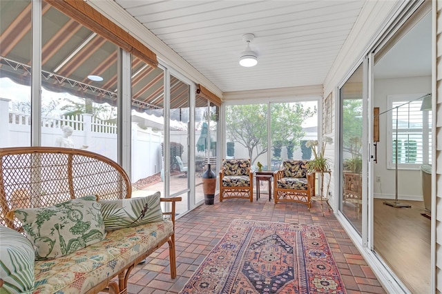 view of sunroom