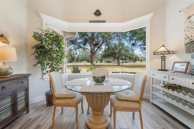 dining room featuring light wood-type flooring