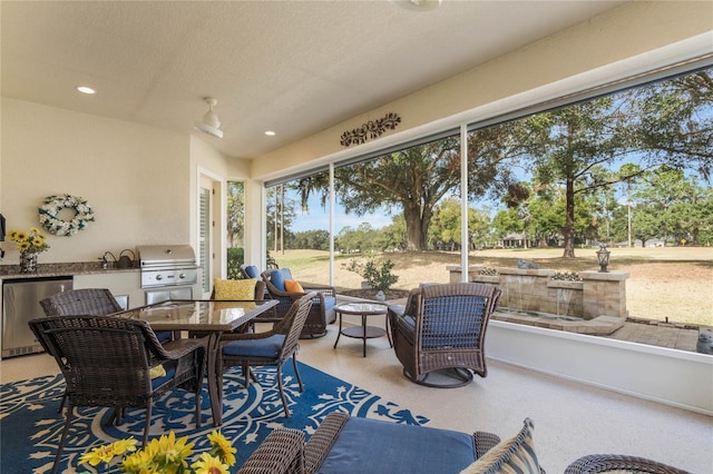 view of sunroom