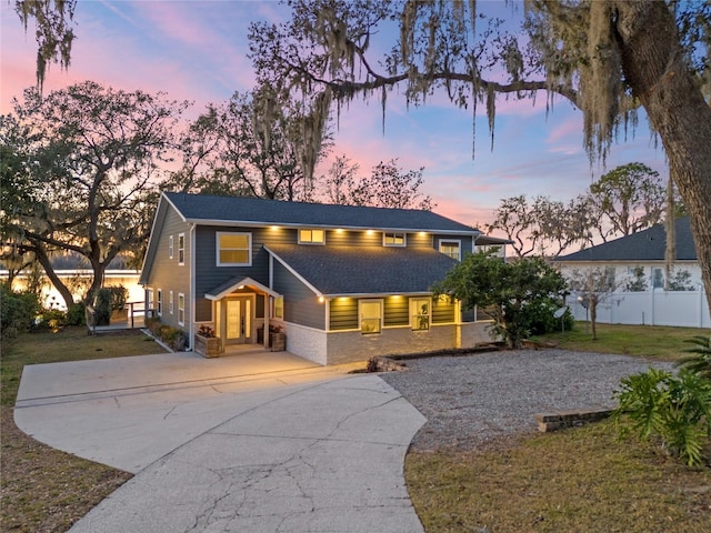 view of front of home