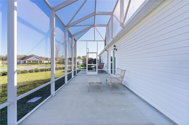 unfurnished sunroom featuring plenty of natural light