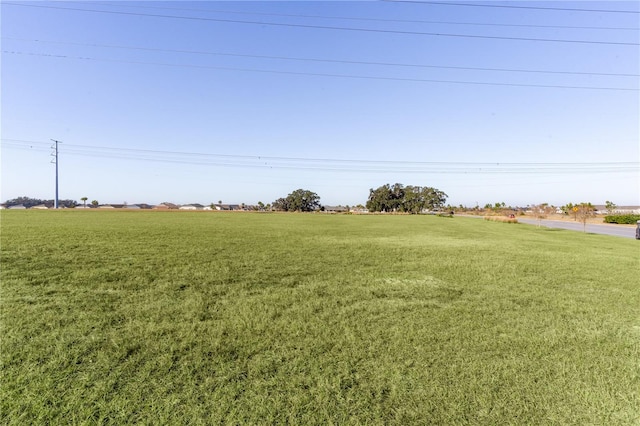 view of yard featuring a rural view