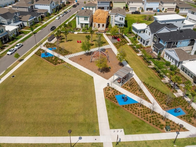 drone / aerial view featuring a residential view